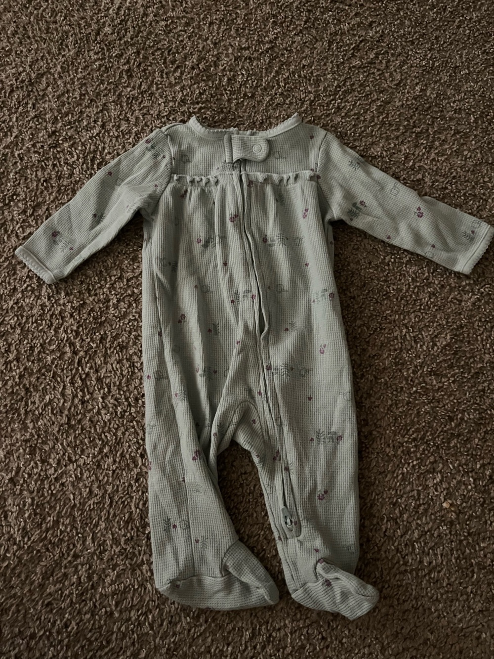 Carter's Light Sage Green Ribbed Baby Sleeper 3 Months